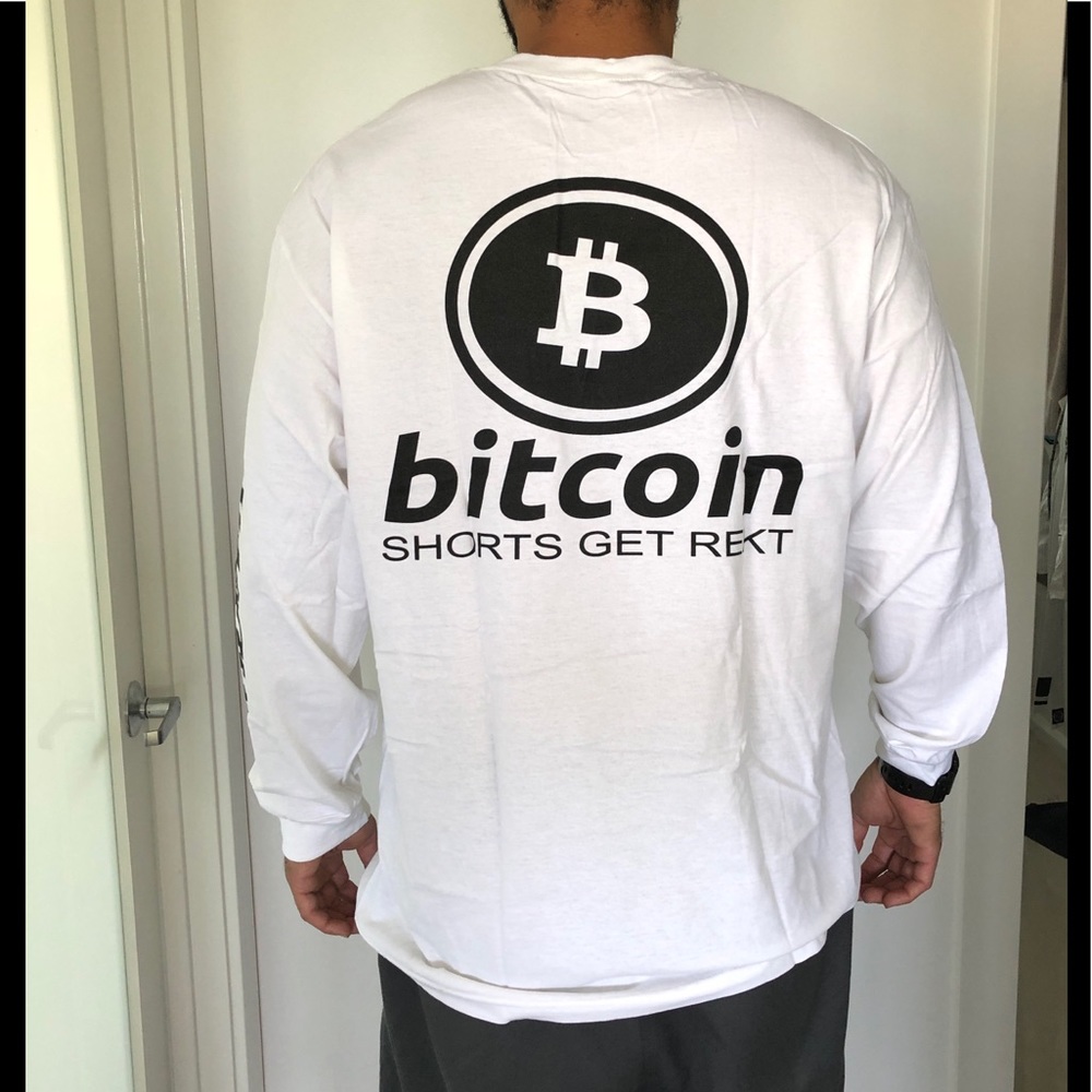 New bitcoin long sleeve t shirt cryptocurrency